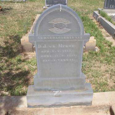 MERWE D.J., v.d. 1883-1940