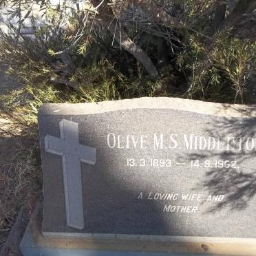 MIDDLETON Olive M.S. 1893-1962