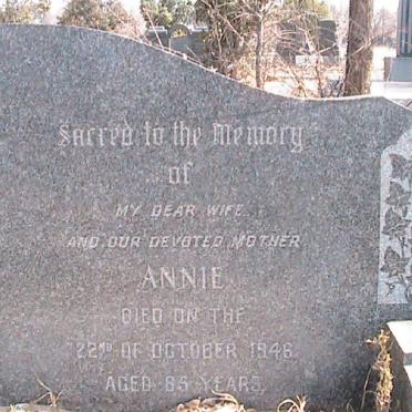 MULLINS William Emmanuel -1950 &amp; Annie -1946 