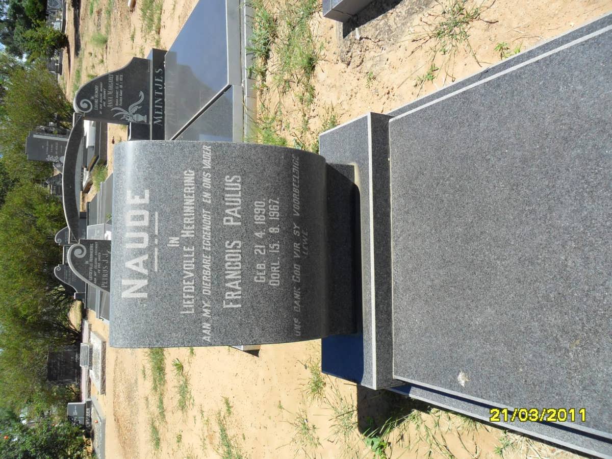 NAUDE Francois Paulus 1890-1967