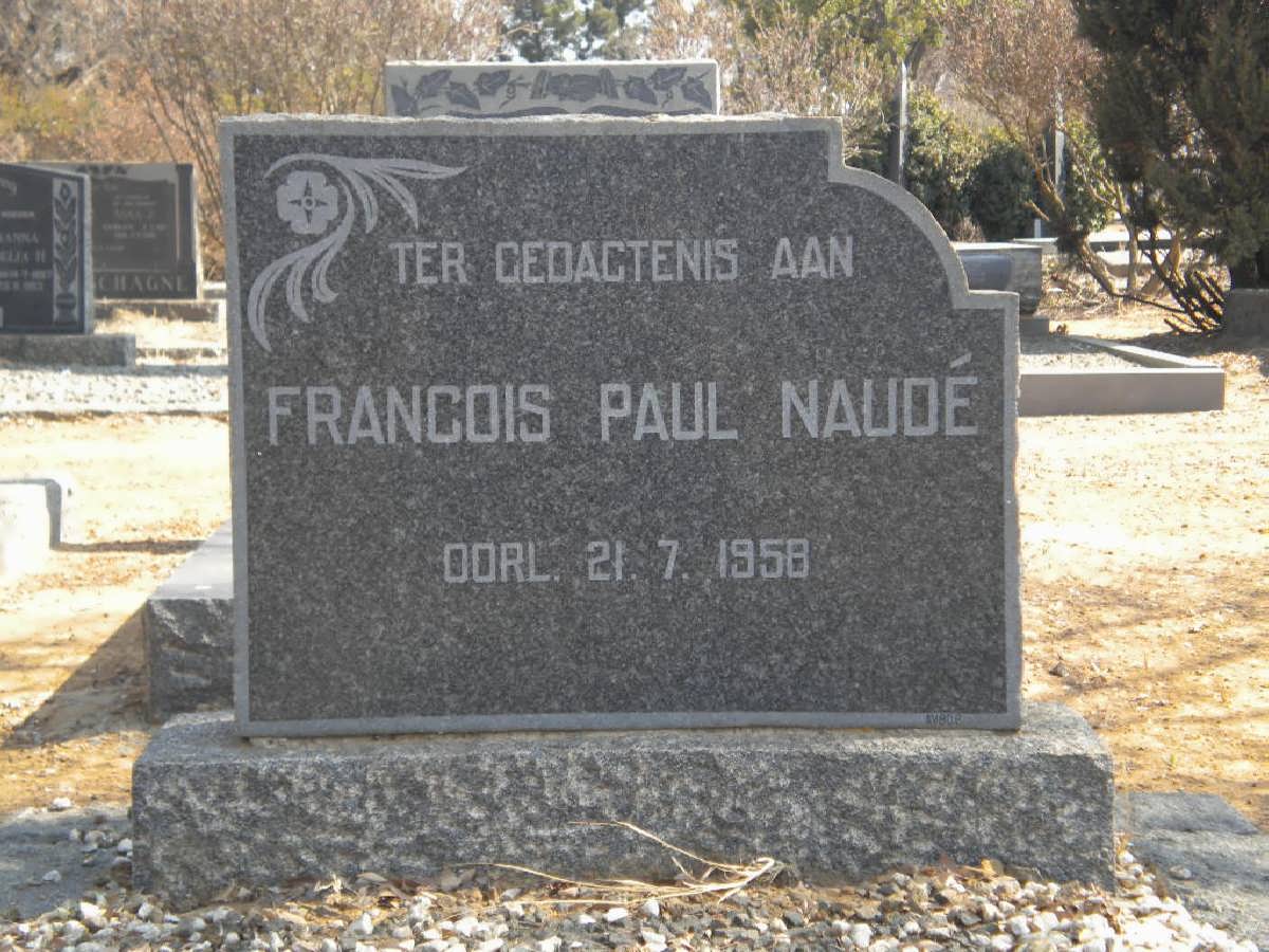 NAUDE Francois Paul -1958