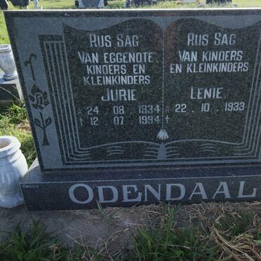 ODENDAAL Jurie 1934-1994 &amp; Lenie 1933-
