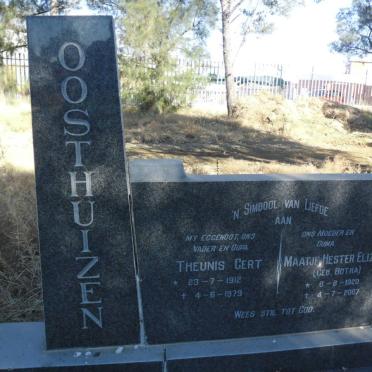 OOSTHUIZEN Theunis Gert 1912-1979  &amp; Maatje Hester Elizabeth BOTHA 1920-2007