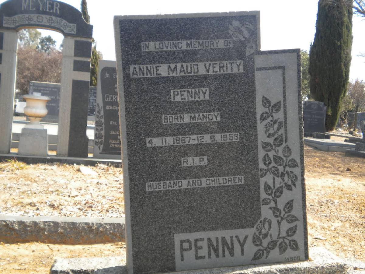 PENNY Annie Maud Verity nee MANDY -1958