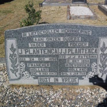 PLANTENGA J. 1856-1943 &amp; J.J. RATERINK 1854-1940