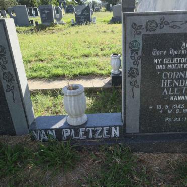 PLETZEN Cornelia Hendrina Aletta, van nee VENTER 1945-1993