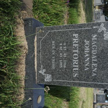 PRETORIUS Magdalena Johanna 1916-1995