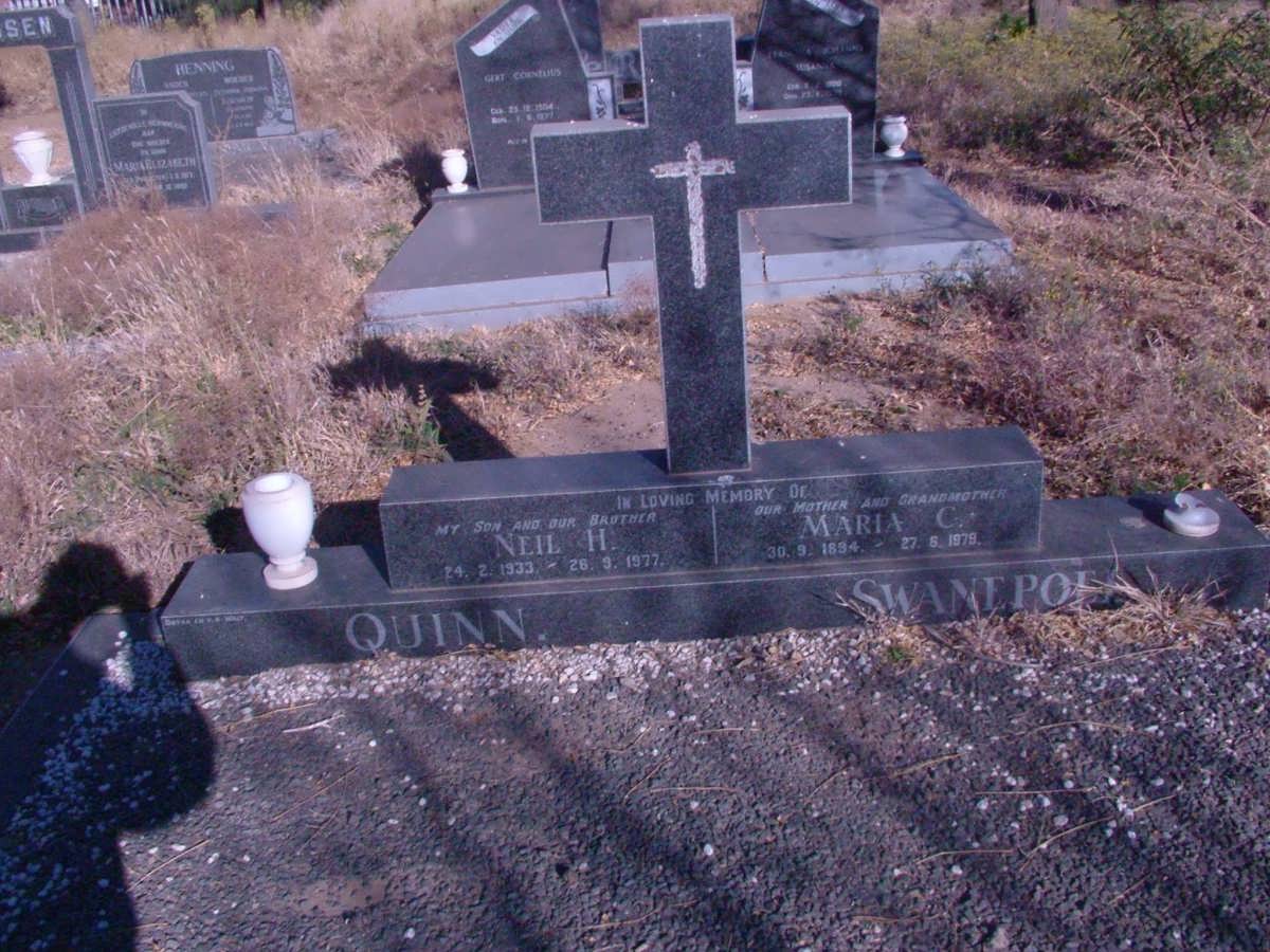QUINN Neil H. 1933-1977 :: SWANEPOEL Maria C. 1894-1979