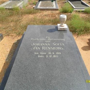 RENSBURG Johanna Sofia, van nee ROOS 1919-1977