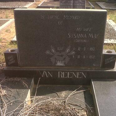 REENEN Susanna May, van nee GREYLING 1913-1972