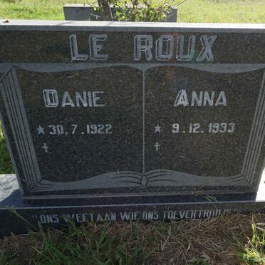 ROUX Danie, le 1922- &amp; Anna 1933-