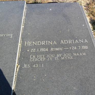 ROETS Hendrina Adriana nee REYNEKE 1904-1981