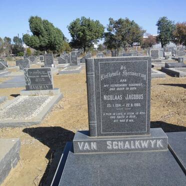 SCHALKWYK Nicolaas Jacobus, van 1914-1980