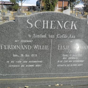 SCHENCK Ferdinand Willie -1978 &amp; Elsje Johanna ODENDAAL -1985