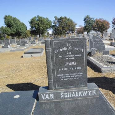SCHALKWYK Jemima, van 1918-1986