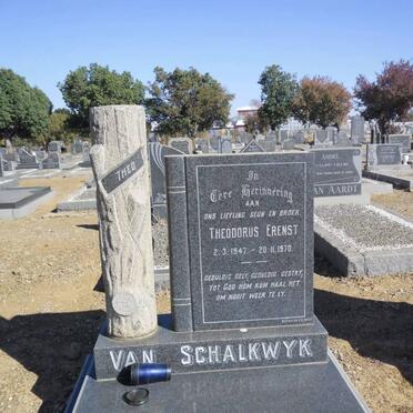 SCHALKWYK Theodorus Erenst, van 1947-1970