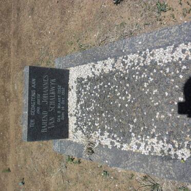 SCHALKWYK Barend Johannes, van 1952-1952