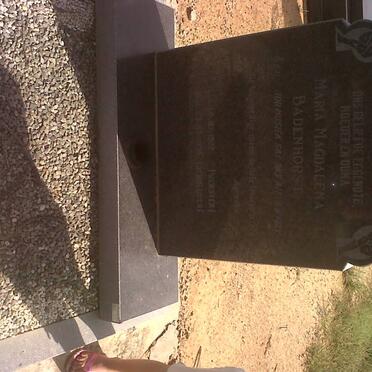 SCHREUDER Maria Magdalena voorheen BADENHORST nee VERSTER 1922-1998