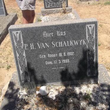 SCHALKWYK P.H., van nee ROODT 1902-1958