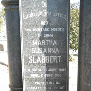 SLABBERT Martha Susanna nee BOTHA 1884-1968