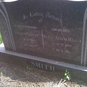 SMITH Pieter Ernest 1895-1973 &amp; Alice Alida Maria 1903-1987