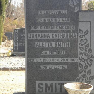 SMITH Johanna Catharina Aletta nee PIETERSE 1909-1969