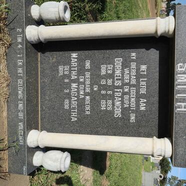 SMITH Cornelis Francois 1926-1994 &amp; Martha Magaretha 1930-