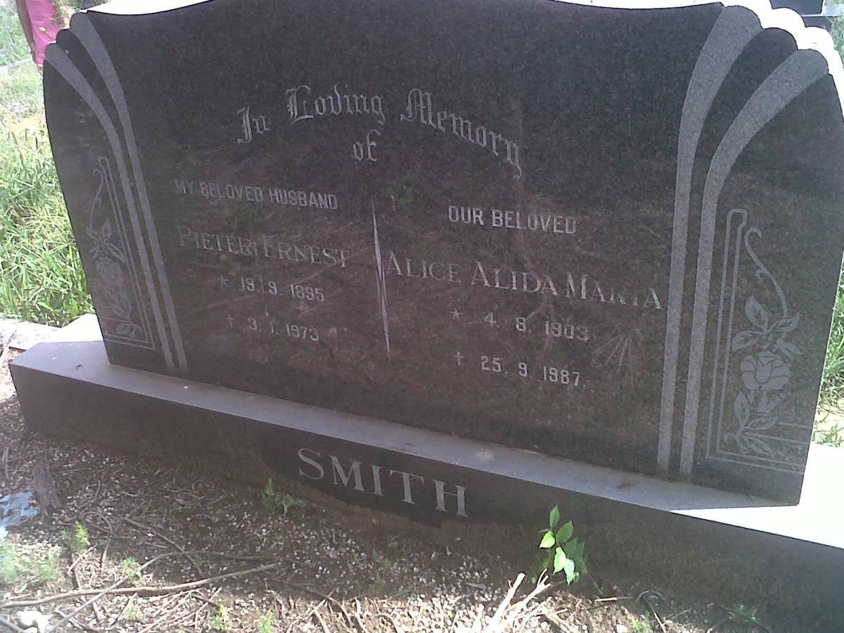 SMITH Pieter Ernest 1895-1973 &amp; Alice Alida Maria 1903-1987