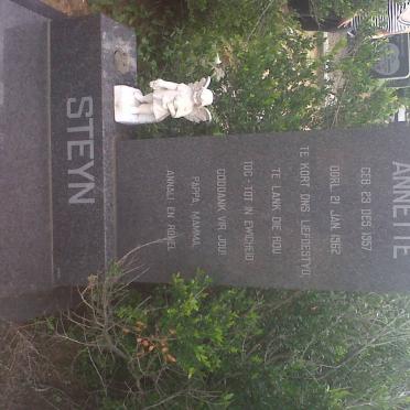 STEYN Annette 1957-1962