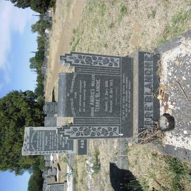 TERRE'BLANCHE Johan Andries Muller 1880-1957