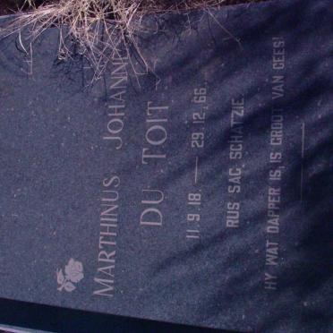 TOIT Marthinus Johannes, du 1918-1966