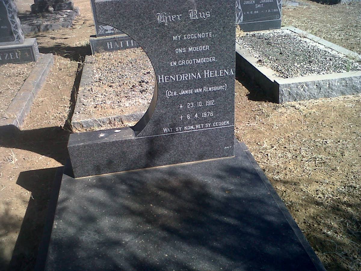 ? Hendrina Helena nee JANSE VAN RENSBURG 1912-1976
