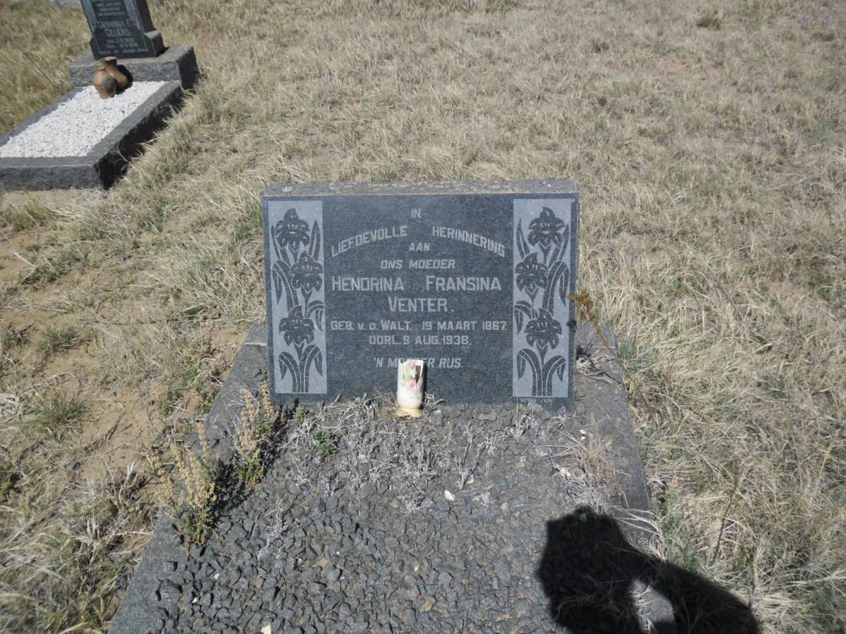 VENTER Hendrina Fransina nee V.D. WALT 1867-1938