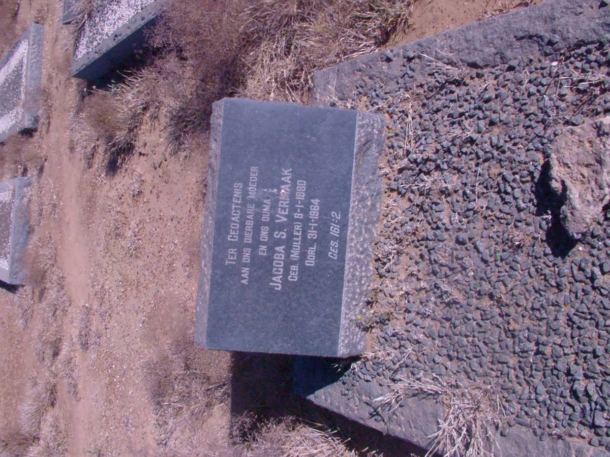 VERMAAK Jacoba S. nee MULLER 1880-1964