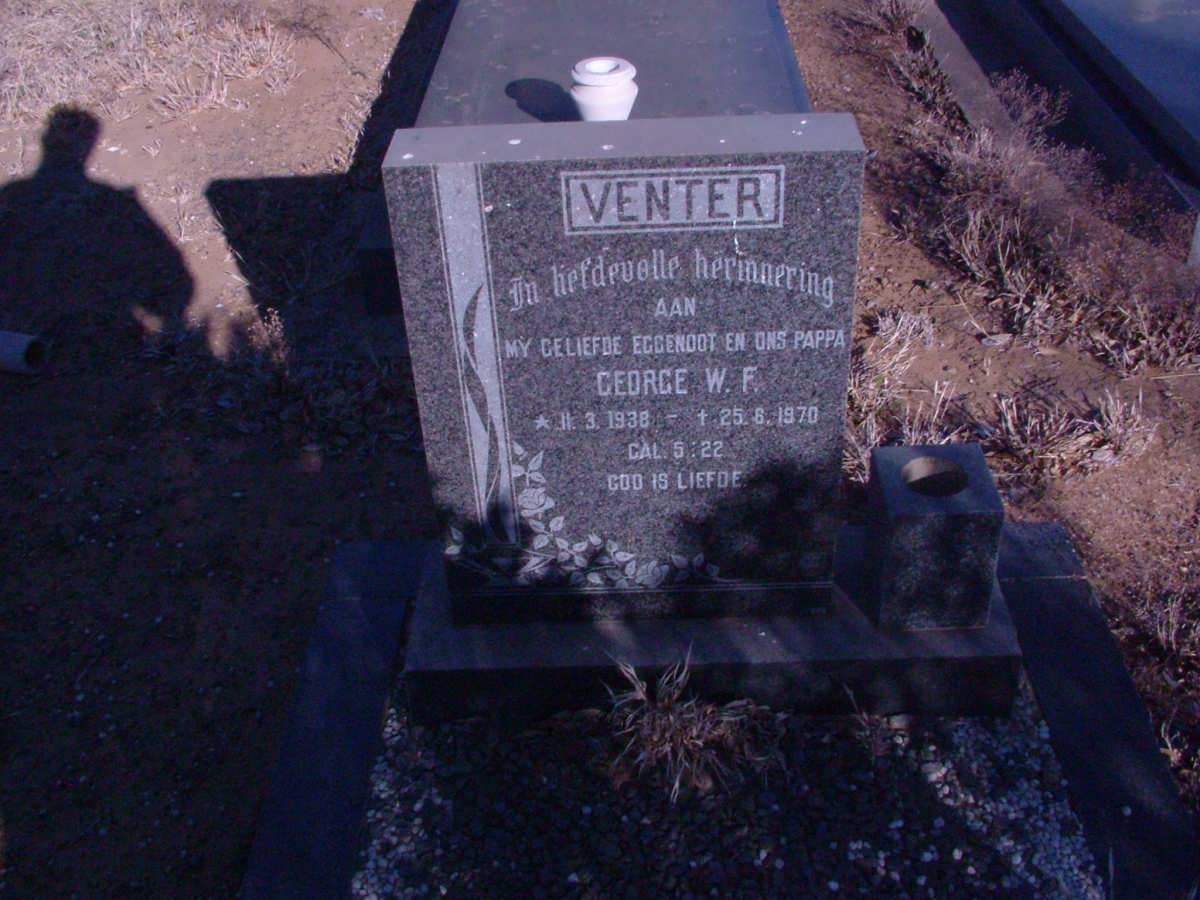 VENTER George W.F. 1938-1970