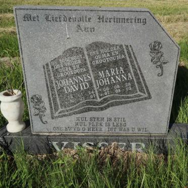VISSER Johannes David 1924-1997 &amp; Maria Johanna 1928-2002