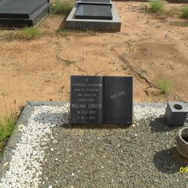 VORSTER William 1892-1972