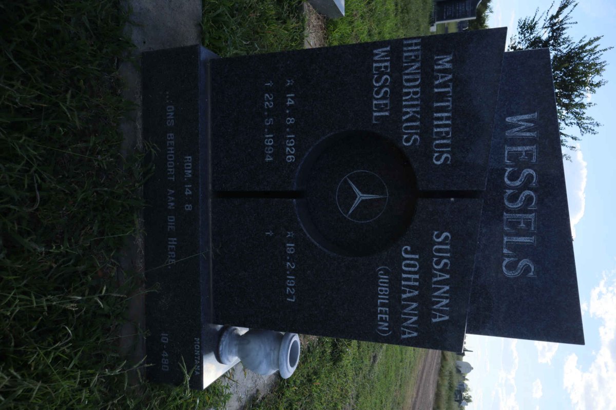 WESSELS Mattheus Hendrikus Wessel 1926-1994 &amp; Susanna Johanna 1927-