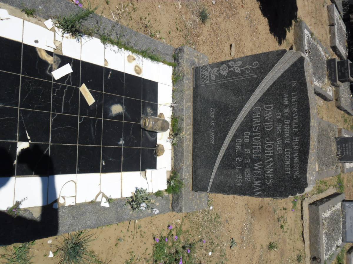 WELMAN David Johannes Christoffel 1892-1954