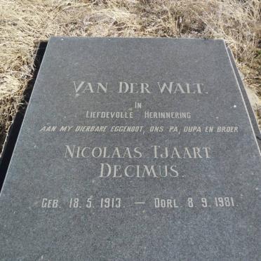 WALT Nicolaas Tjaart Decimus, van der 1913-1981