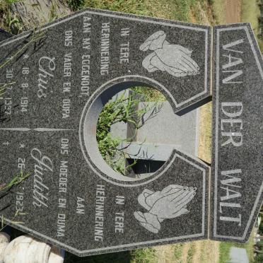 WALT Chris, van der 1914-1997 &amp; Judith 1923-