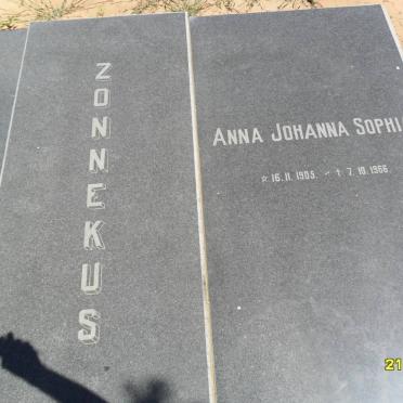 ZONNEKUS Anna Johanna Sophia 1905-1966