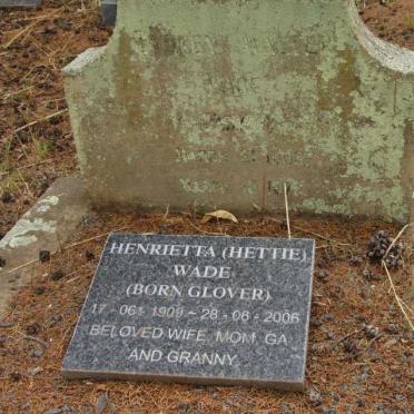 WADE Sydney Walter 1909-197? &amp; Henrietta GLOVER 1909-2006