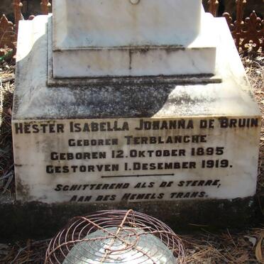BRUIN Hester Isabella Johanna, de nee TERBLANCHE 1895-1919 _2