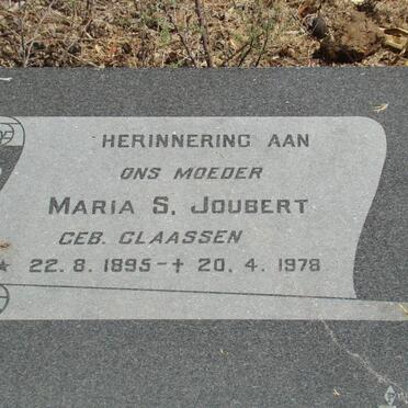 JOUBERT Maria S. nee CLAASSEN 1895-1978