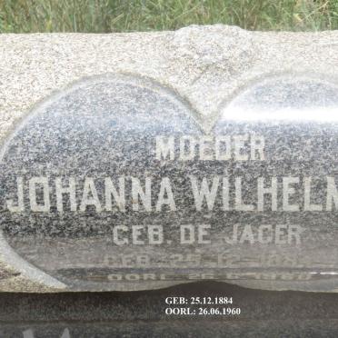 ? Johanna Wilhelmina nee DE JAGER 1884-1960