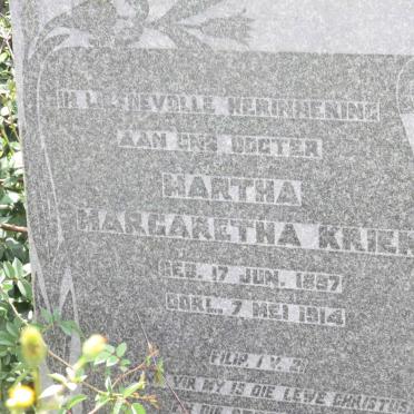KRIEK Martha Margaretha 1897-1914