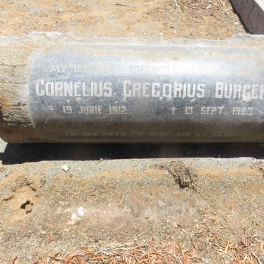 BURGER Cornelius Gregorius 1912-1983