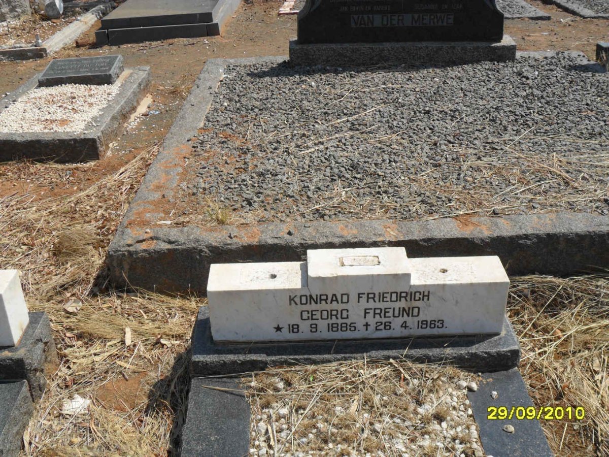 FREUND Conrad Friedrich Georg 1885-1963