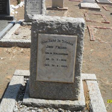 FREUND John 1855-1928